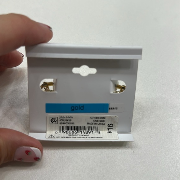 ✨NWT Liz Claiborne gold filigree hoop pierced earrings - Picture 5 of 7